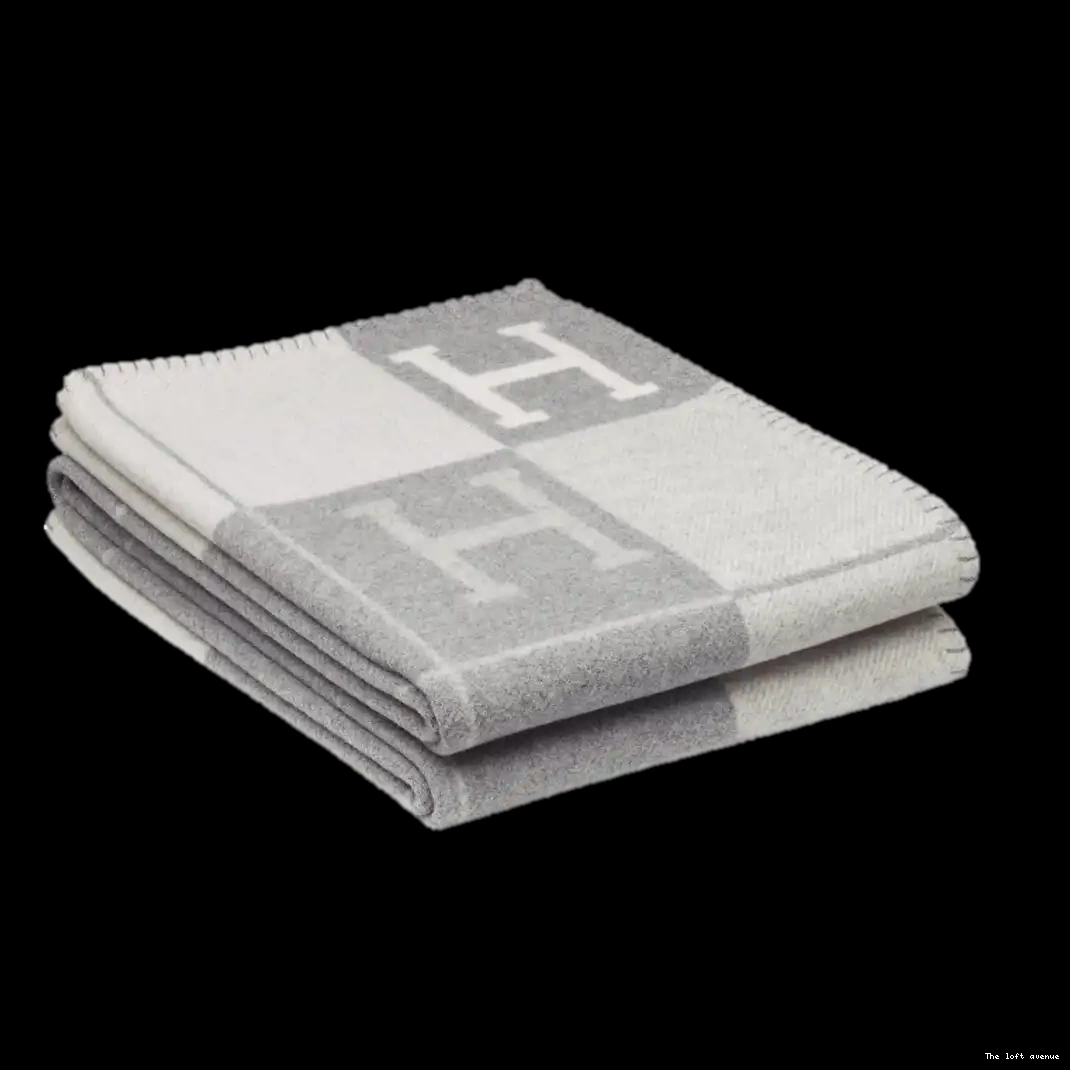 WOOL BLANKET THROW HERMES STRIPE 0524